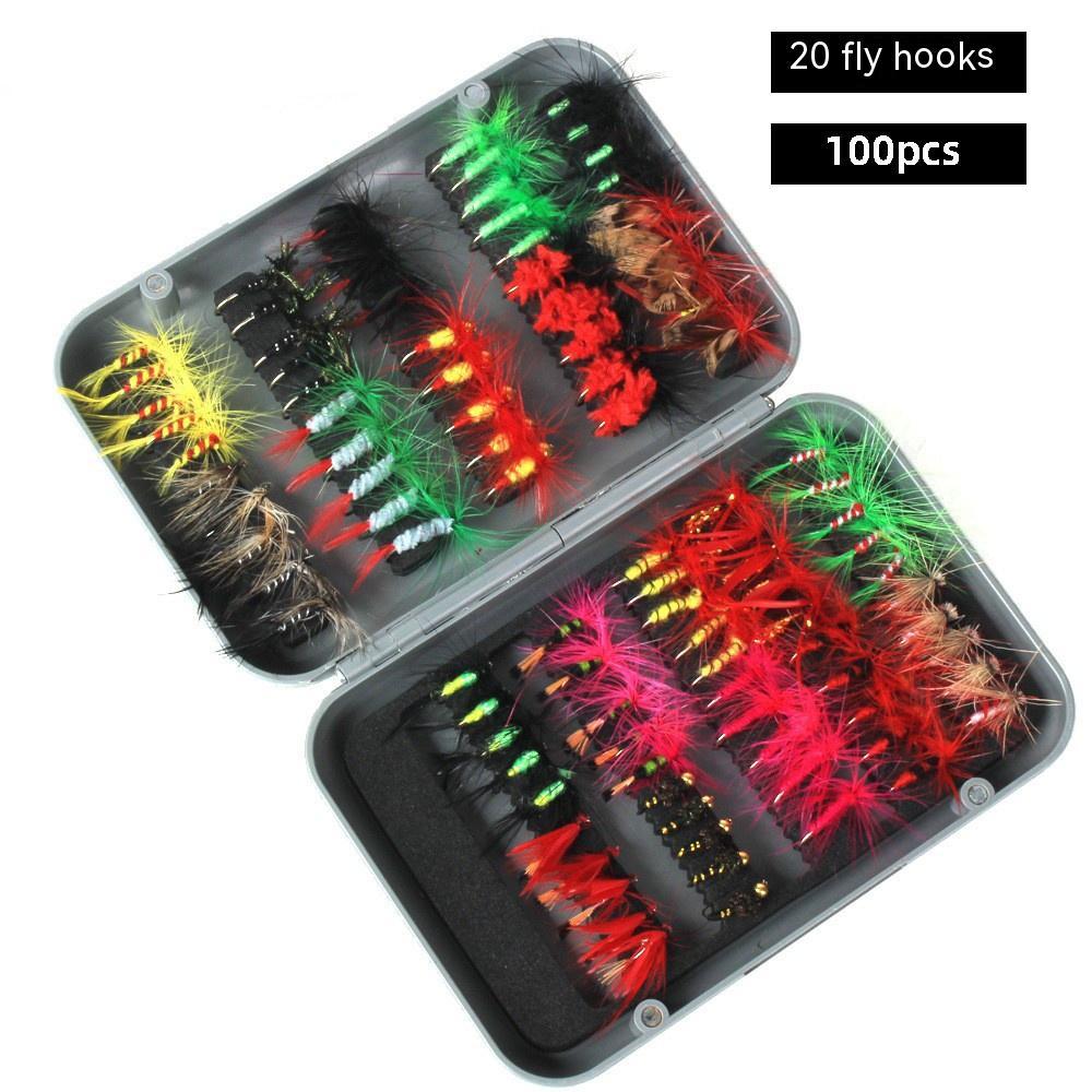 Fly Fishing Gear 100 Fly Bait Set