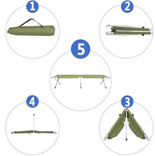 TrailRest Foldable Camp Bed – Portable Outdoor Comfort