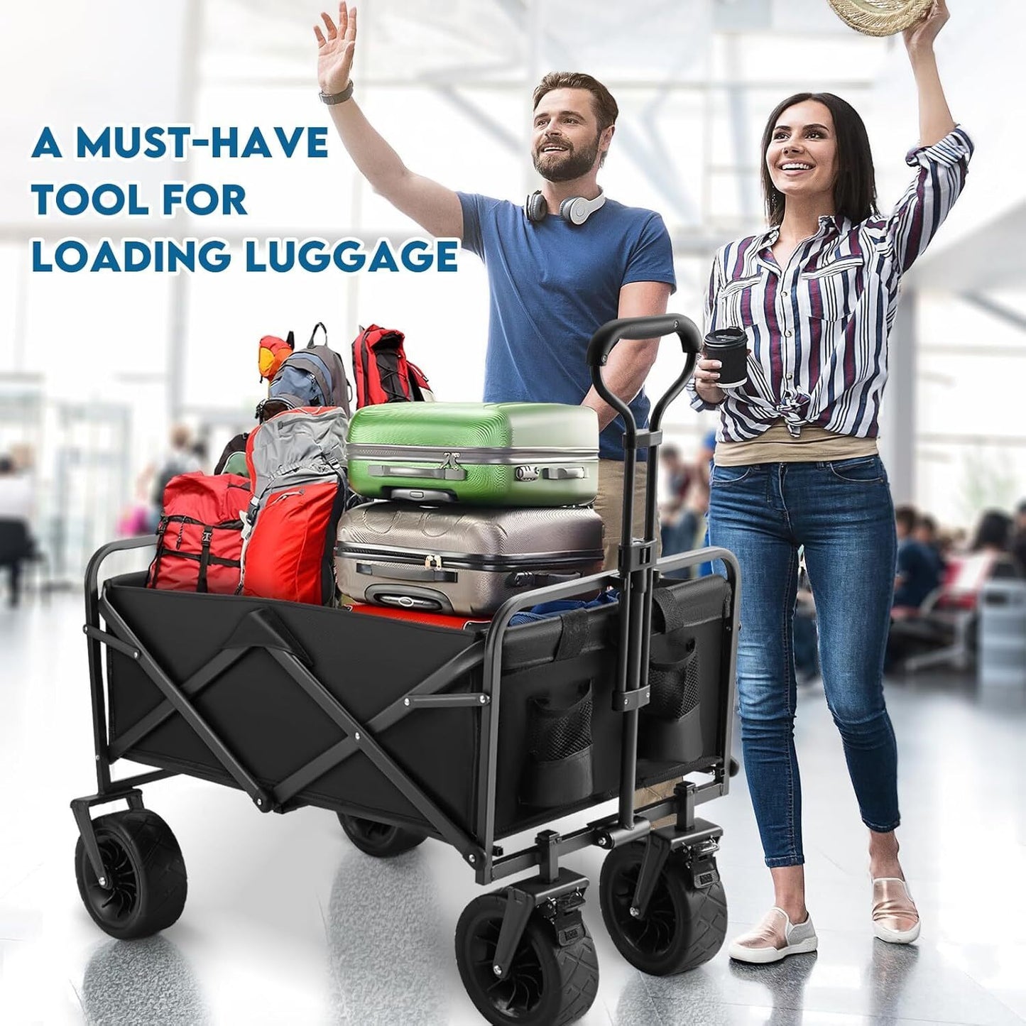 Heavy Duty Foldable Camping Wagon For All Terrain And Every Adventure