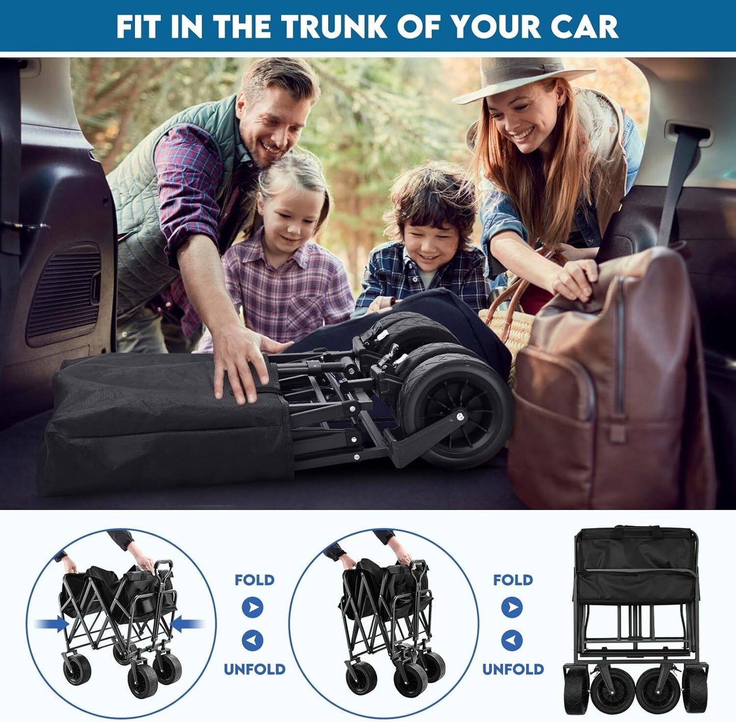 Heavy Duty Foldable Camping Wagon For All Terrain And Every Adventure