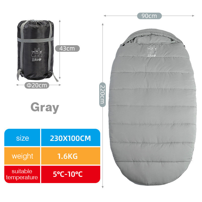 CozyNest Oval Sleeping Bag – Cocoon Design for Ultimate Camping Comfort