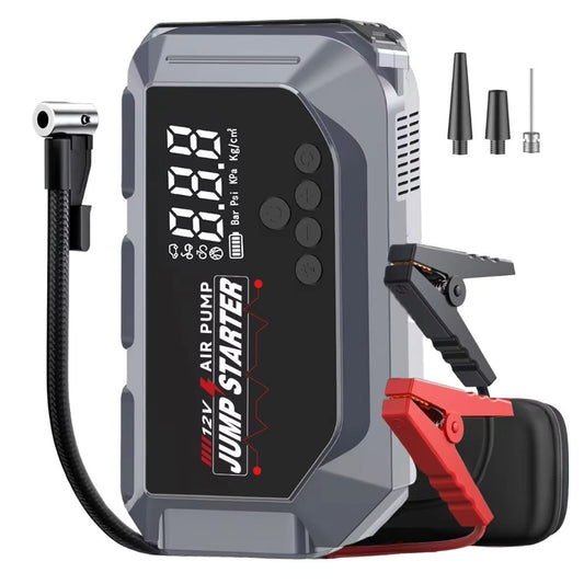 12V Car Battery Starter with 150PSI Air Compressor & A Digital Display For Tire Inflator