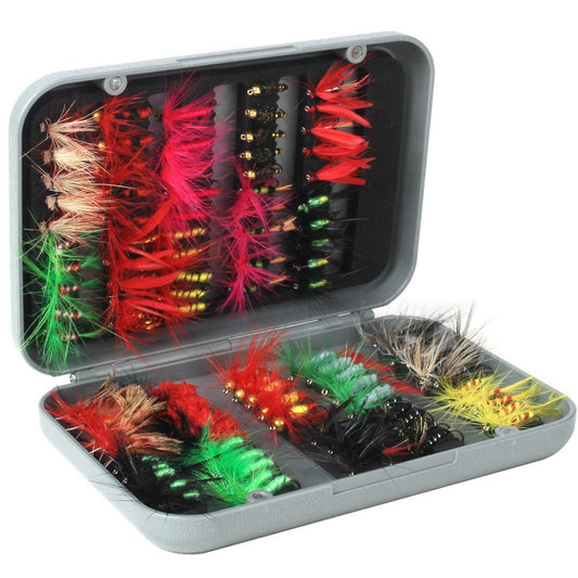 Fly Fishing Gear 100 Fly Bait Set